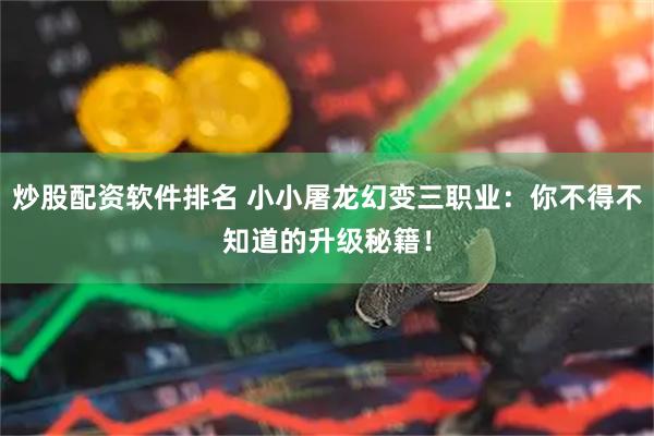 炒股配资软件排名 小小屠龙幻变三职业：你不得不知道的升级秘籍！